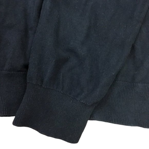 A l X Armani Exchange Quarter Zip Up Sweater Mock Neck Navy Large Men's - Picture 6 of 12